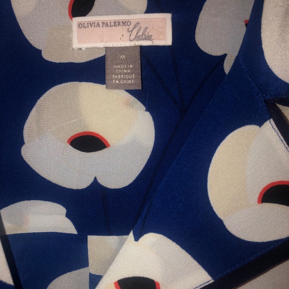 New with tag Nordstrom Olivia Palermo  Blue Mazarine Chelsea Poppy  blouse - Picture 4 of 7